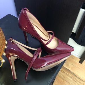 Burgundy-ish high heels
